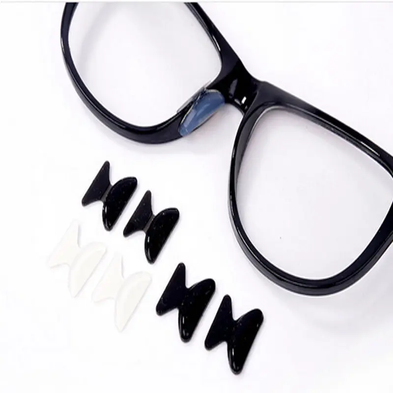 5 пар мягких наклеек для очков, солнцезащитных очков, очки, полезные Противоскользящие силиконовые палочки на носоупоре, черные