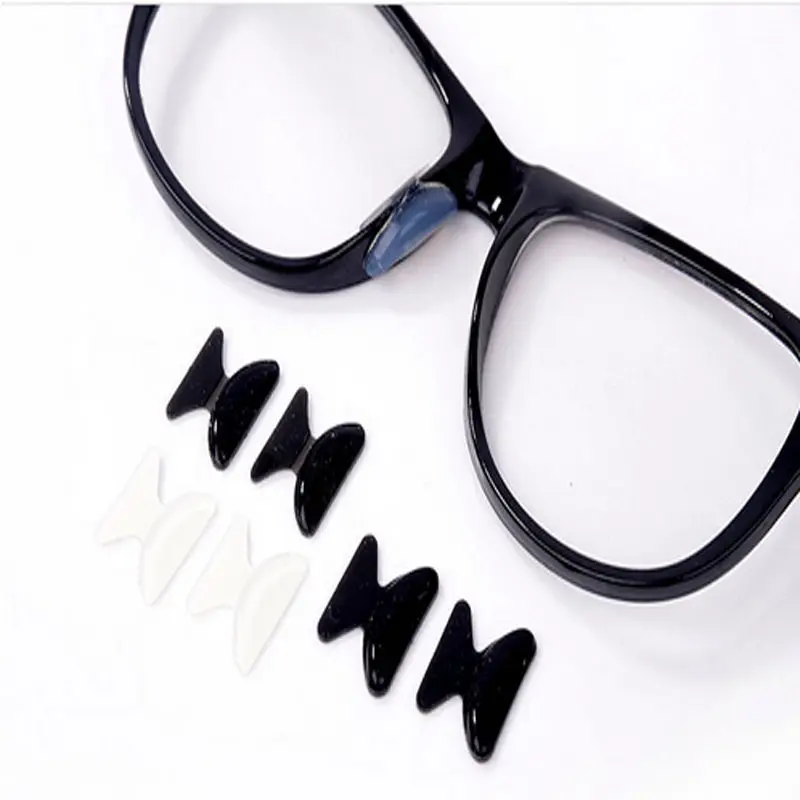 

5 Pairs Soft Sticker Eyeglass Sunglass Glasses Spectacles Useful Anti-Slip Silicone Stick On Nose Pad Black Wholesale