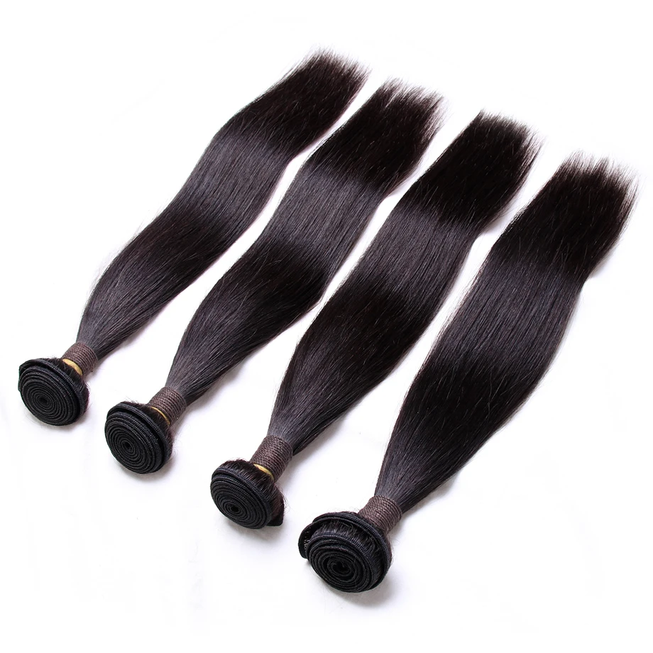 Limited Clover Leaf бразильский Прямо Девы необработанные человеческие 4 Связки Cabelo Tissage