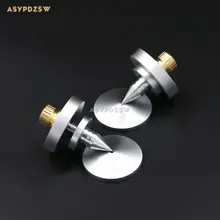 4 Set Pure copper silver-plated 35*45 Power amplifier feet nail Speaker player pad Shock spikes