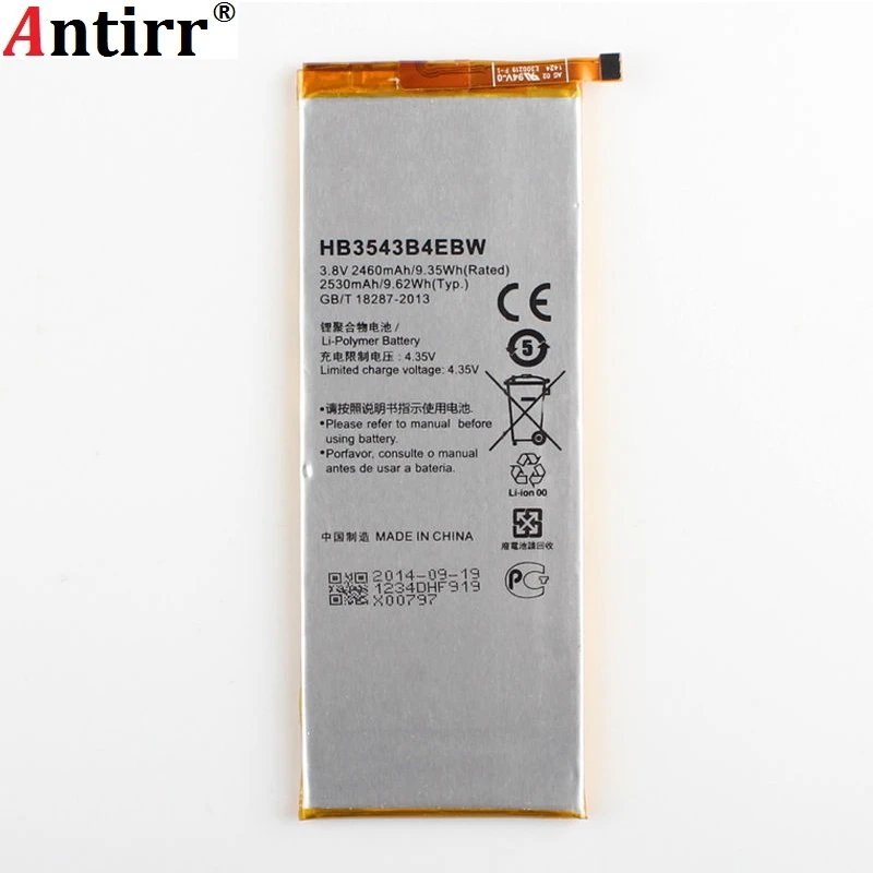 

High Quality For Huawei P7 2460mAh Battery Compatible Ascend P7 P7-L00 L05 L07 L09 L10 L11HB3543B4EBW Phone Batterie With Tools