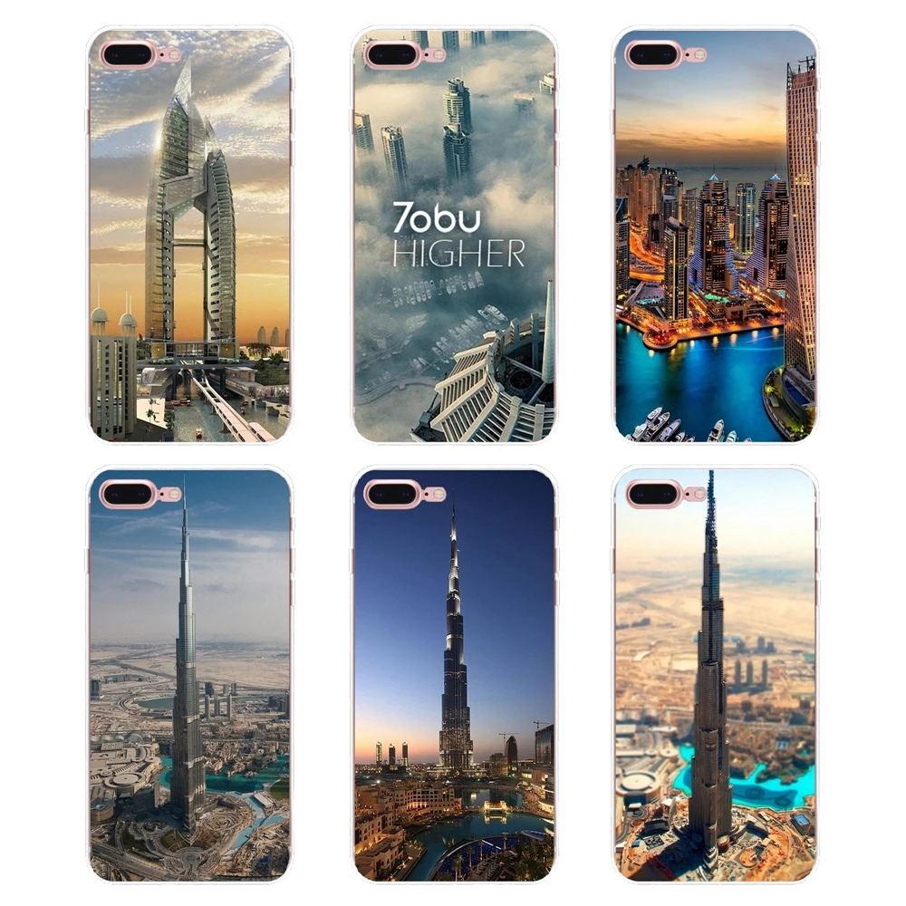 For Samsung Galaxy S2 S3 S4 S5 MINI S6 S7 edge S8 S9 Plus Note 2 3 4 5 8 Coque Fundas Dubai City Architectural landscape Cover |