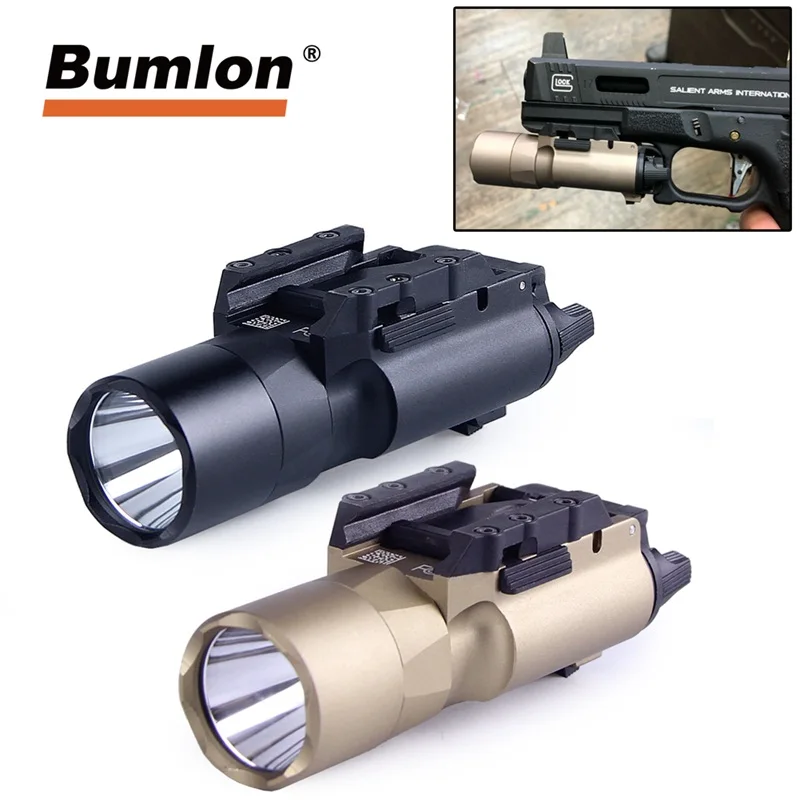 Tactical X300U Ultra Flashlight LED Weapon Pistol Gun Light with 20MM Rail for Airsoft Hunting (6)