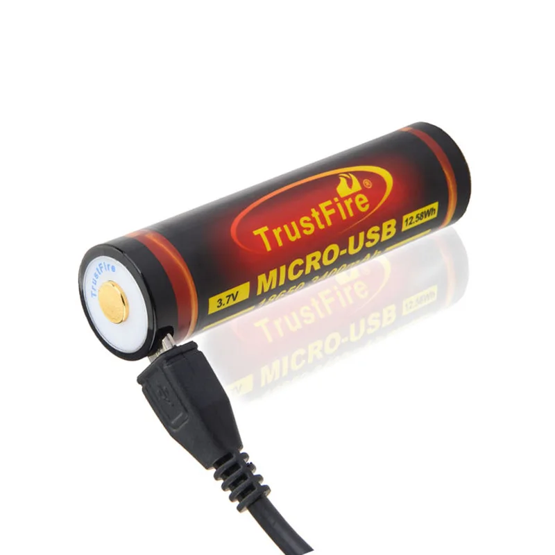 

TrustFire Micro-USB 18650 3400mAh 12.58Wh Li-ion Rechargeable Battery (1 Pair)