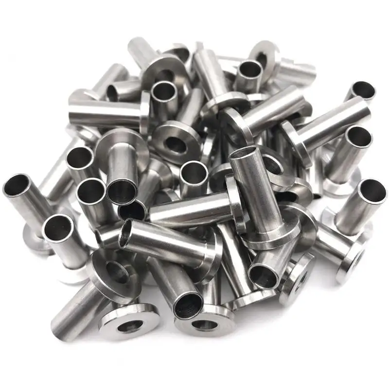 

Stainless Steel Protector Sleeves For 1/8 Inch Cable Railing, Wood Posts, Diy Balustrade T316 Marine Grade 55 Pack