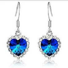 Настоящая распродажа, серьги Brinco,, 925 Пробы Кольца для женщин с кристаллами из австрийского стекла для женщин, модные массивные