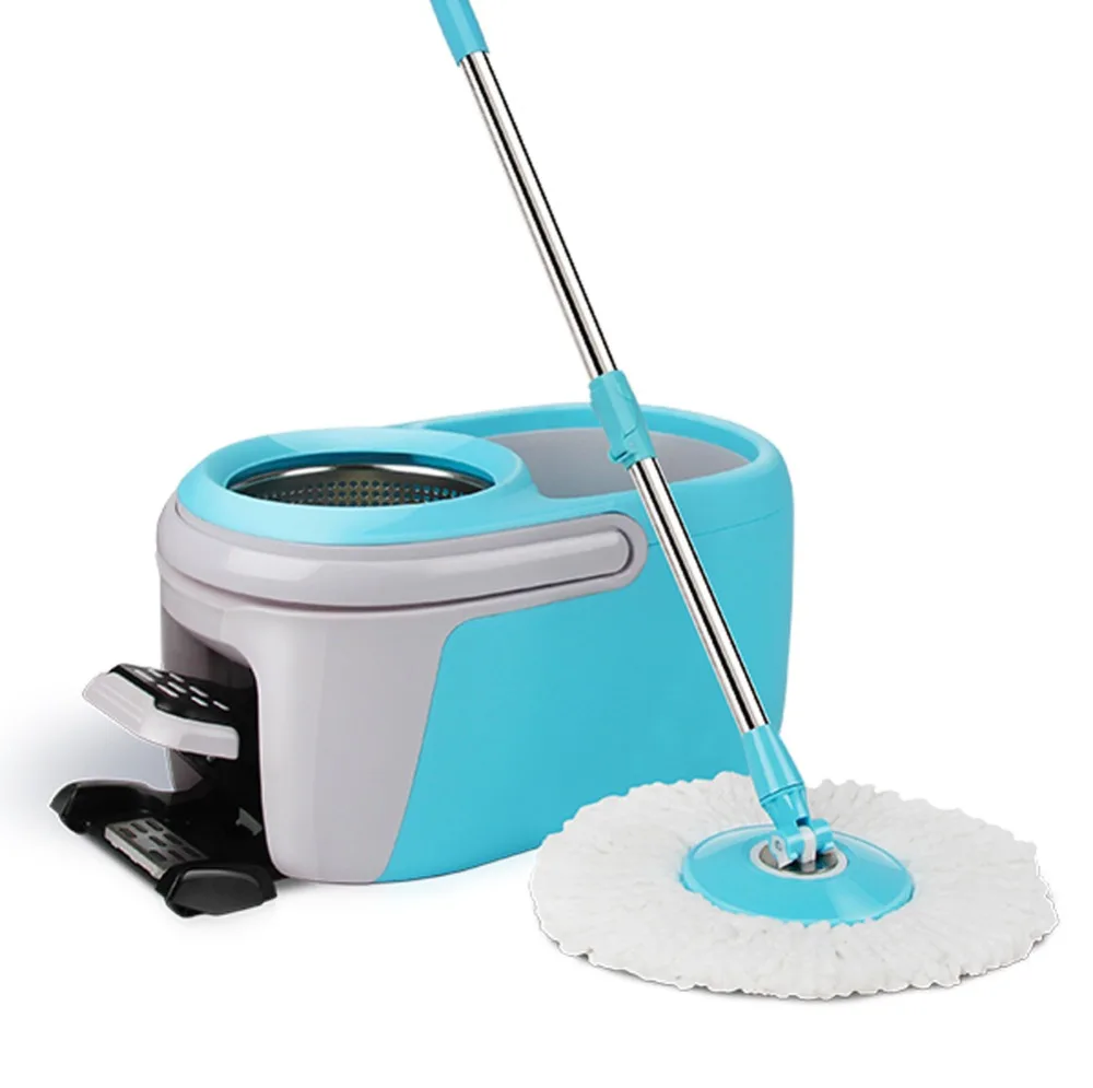 

360 Degree Rotate spin mop bucket Four-drive Rotary floor Mop Pedal Automatic Dehydration Dry for house cleanin With 4 mop heads