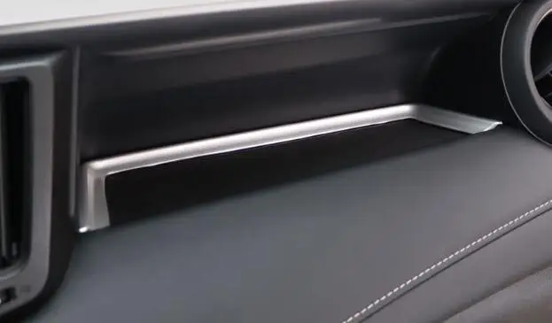

For Toyota RAV4 2016 2017 2018 ABS Chrome Car copilot Armrest Storage Box Grid Accessories Trim Auto Cover styling