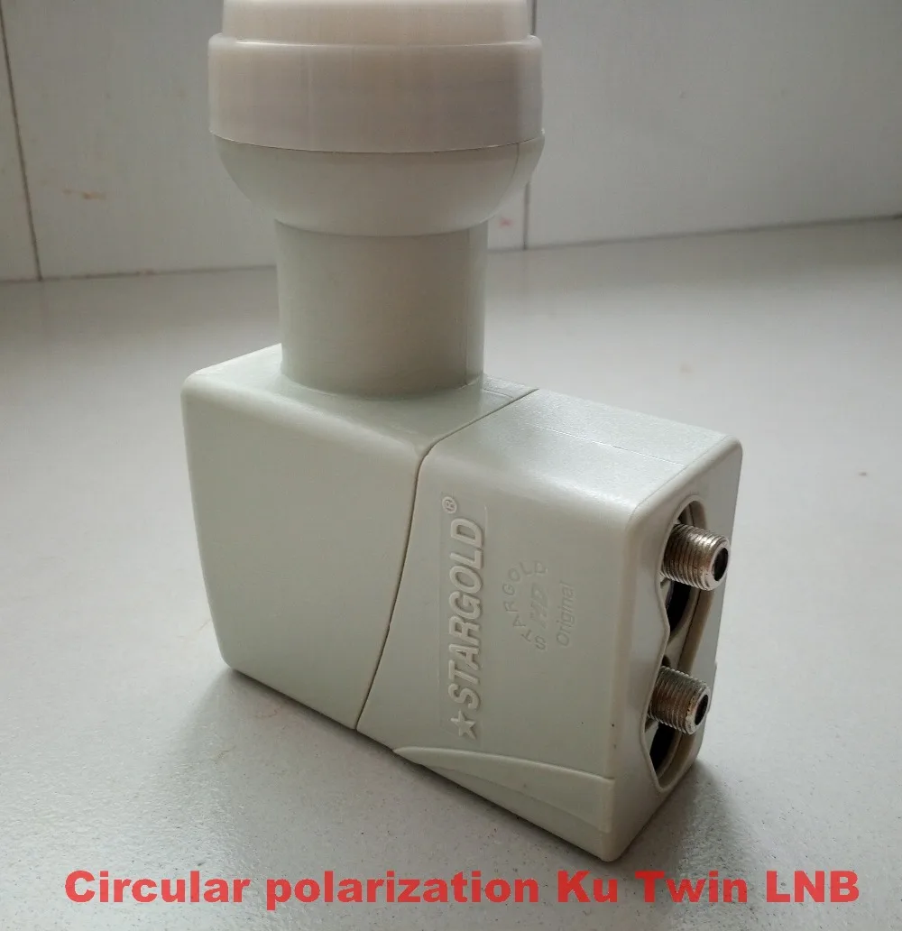 Циркулярная поляризационная антенна 10 75 ГГц Twin LNB лучший цифровой сигнал HD KU Band