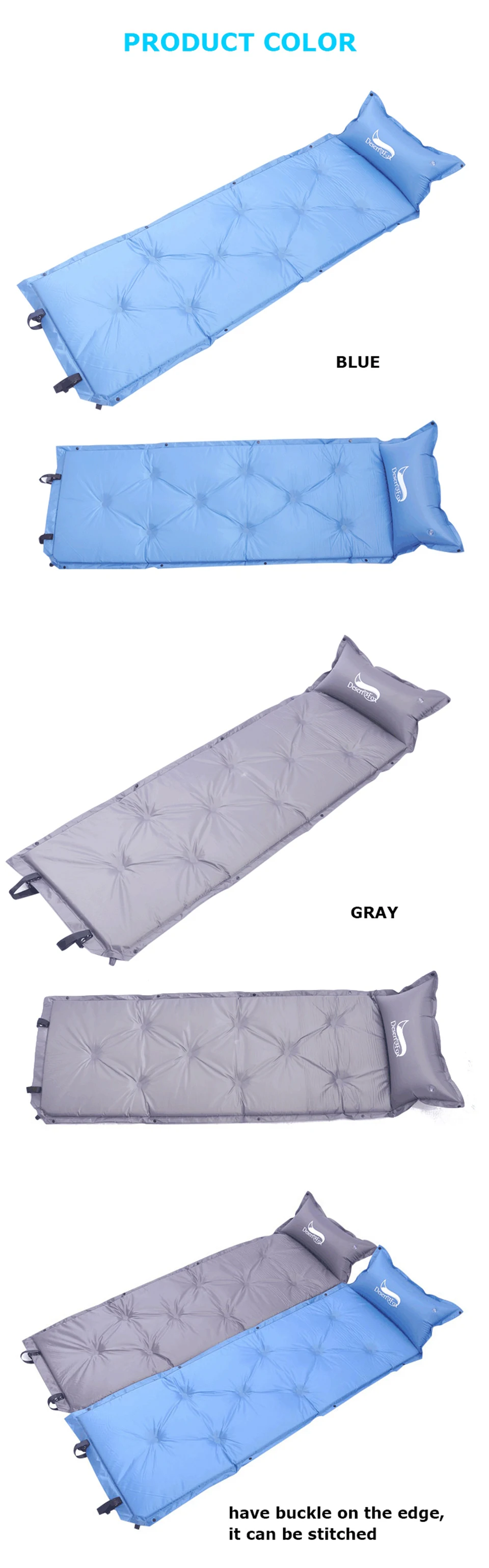 Almofadas de Dormir com Travesseiro Confortável do Colchão de ar da Barraca para Acampar Desert Auto-inflando Inflável Mochila Caminhadas & Fox 1pc 4 Esteira de acampamento