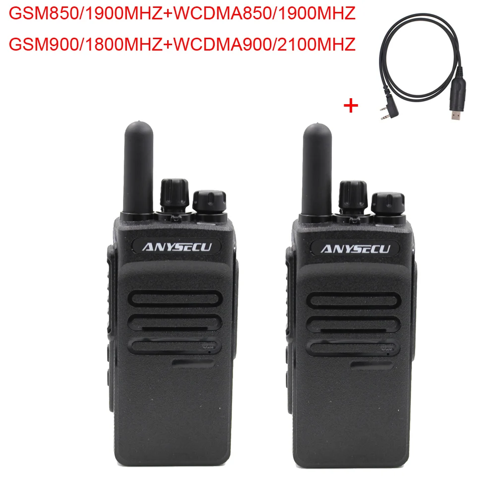 2 шт ANYSECU 3g WCDMA GSM портативный POC сетевой радио 3g-gt200 с gps работает с реальным PTT+ Бесплатный Кабель для программирования