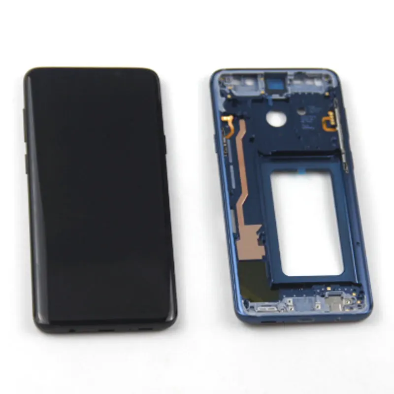 Супер AMOLED для SAMSUNG Galaxy S9 G960 lcd S9 Plus G965 ЖК сенсорный экран дигитайзер с рамкой в сборе для s9 s9 plus - Цвет: s9 plus  blue  Frame