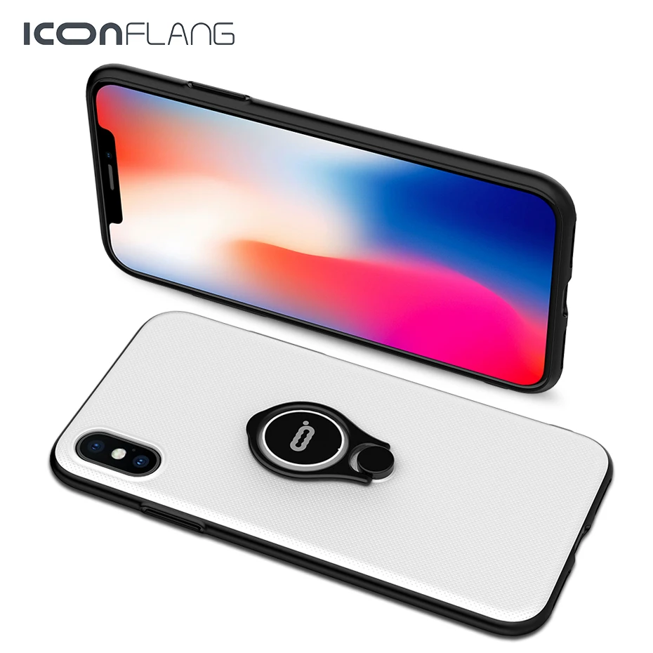 

Protection Phone Cases For iPhone X 10 Kickstand Case Anti-knock Mobile Phone Cover For iPhone X Ring Holder Back Coque Capa