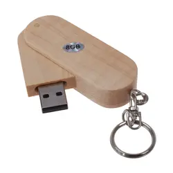 Поворотный USB 2,0 Flash Drive 8 ГБ деревянный
