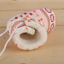 Детские бархатные теплые пинетки с мягкой подошвой Обувь для малышей новорожденные дети малыш детская обувь унисекс Мягкая подошва Зима