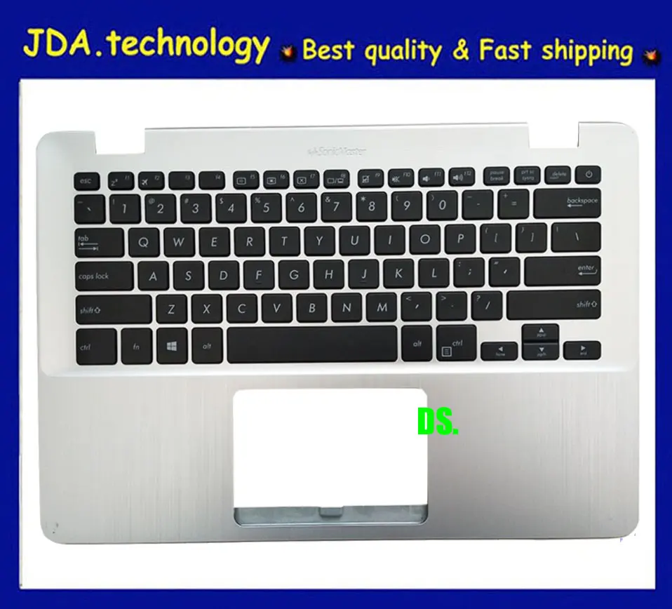 Wellendorff 95% Топ чехол для ASUS VIVOBOOK S4000U S4000 S4000UA S4100 X450U Подставка для рук верхняя крышка американская клавиатура - Цвет: Silver color