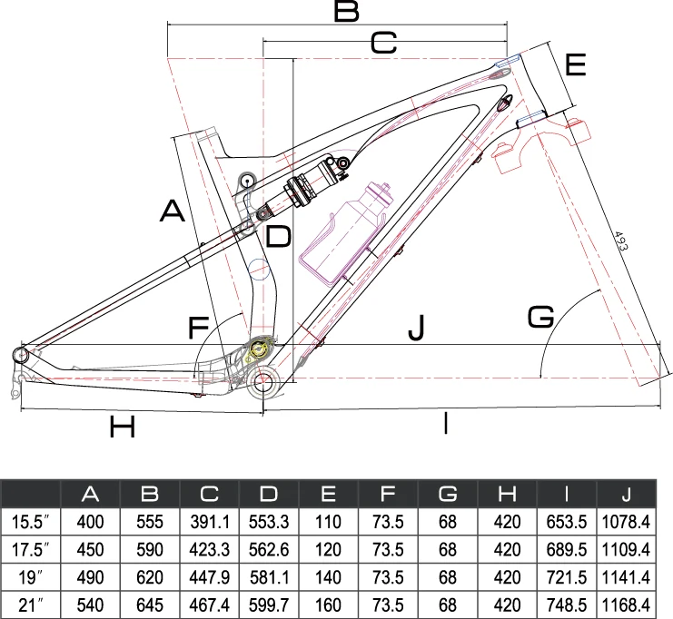 Clearance Best selling 3k glossy mountain BSA china full suspension mtb carbon fiber frame mtb carbon frame 26 FM076 1