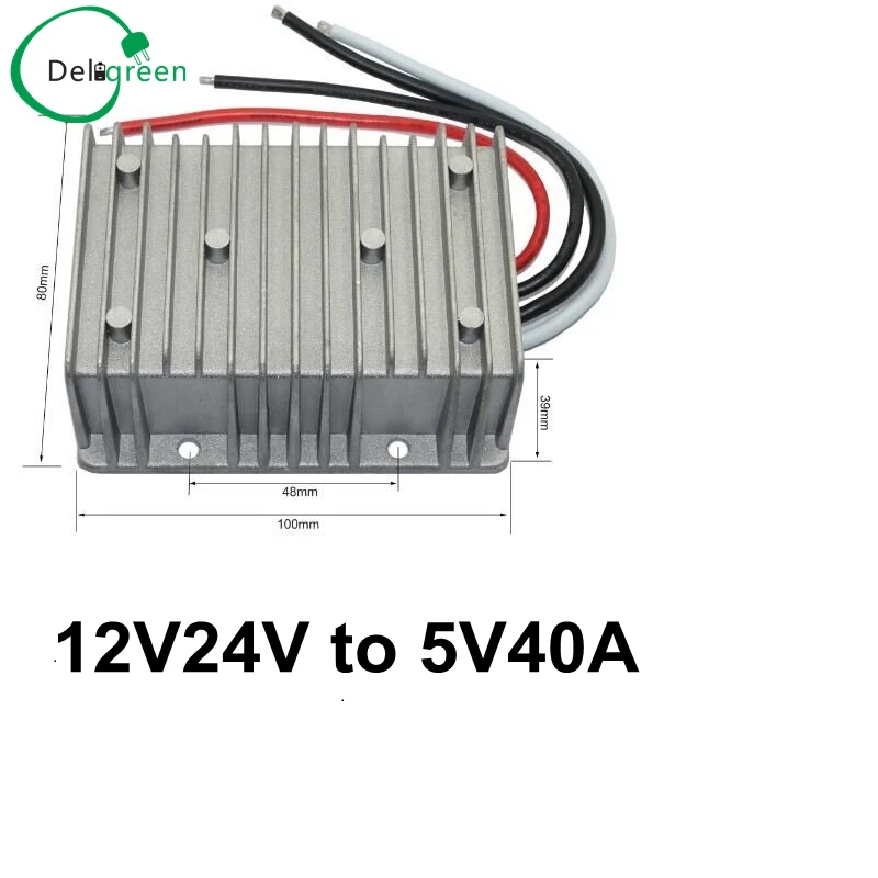 12V 24V до 5V 40A понижающий преобразователь 8V постоянного тока до 40V Широкий диапазон входного Вт конвертер постоянного/переменного тока, 200W регулятор автомобильный Шаг вниз редуктор