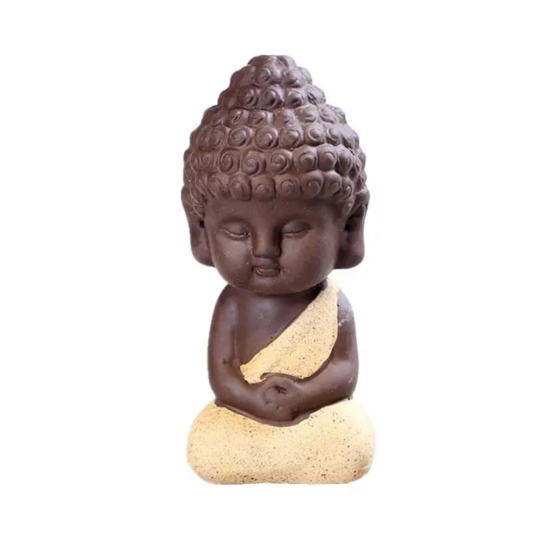 Керамическая статуя Будды, аквариумные керамические украшения для аквариума, ландшафтное укрытие, статуэтка монаха, украшения, аквариумные аксессуары - Цвет: yellow