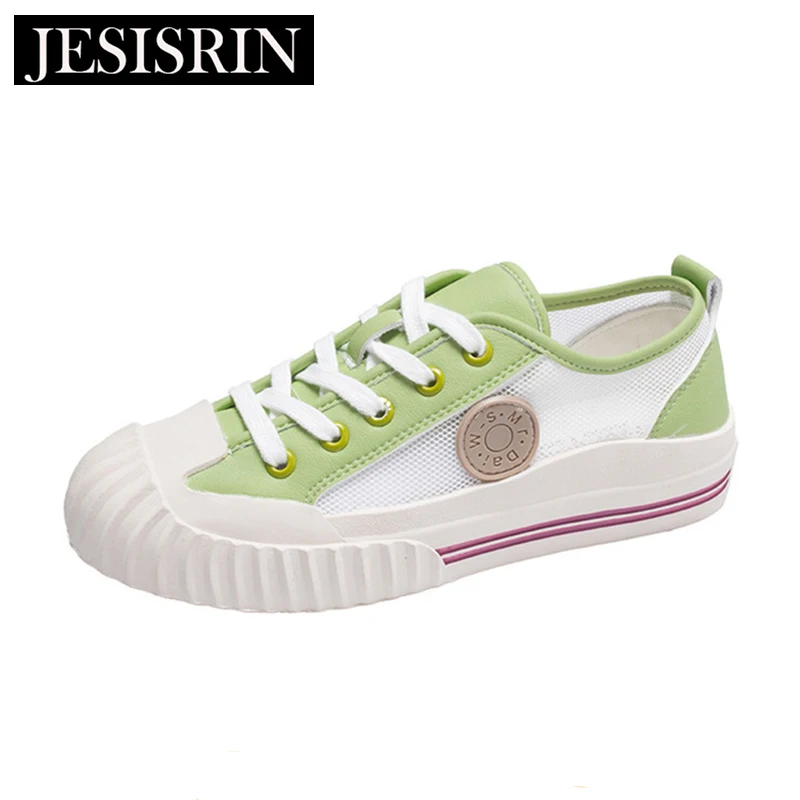 

Korean version of biscuit shoes summer thick bottom mesh canvas shoes small white shell head women's casual shoes