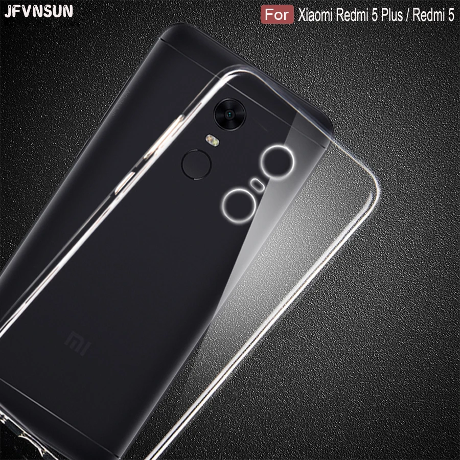 

JFVNSUN for Xiaomi Redmi 5 Plus Case Redmi 5 Cases Ultra Thin Transparent Clear Crystal TPU Case for Xiaomi Redmi 5 Plus Cover