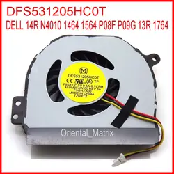 Бесплатная доставка оригинальный новый dfs531205hc0t DC5V 0.5a для DELL 14R P08F p09g 13R 1764 N4010 1464 1564 ноутбук Процессор охладитель вентилятор охлаждения