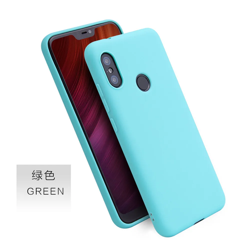 

Soft Silicon Case on Redmi Note 6 5 Pro Redmi 6A S2 For Xiaomi Mi Mix 3 2S Max 3 Pro Mi F1 A2 Mi 8 Lite SE Matte Back Candy Case
