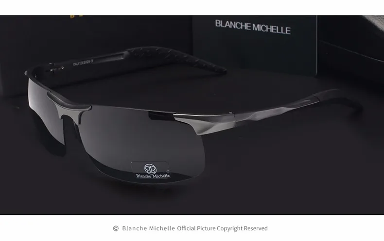 High Quality Ultra-Light Aluminum Magnesium Sport Sunglasses Polarized Men UV400 Rectangle Gold Outdoor Driving Sun Glasses