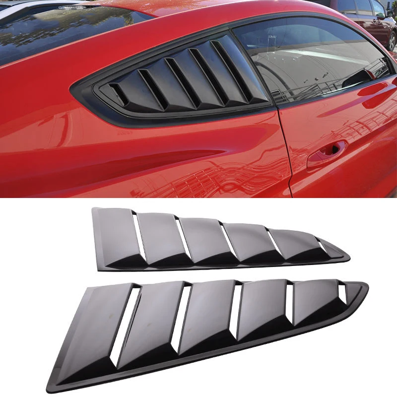 

JX-LCLYL 1 Pair Quarter Side Window Louver Scoop Cover Vent For 15-17 Mustang