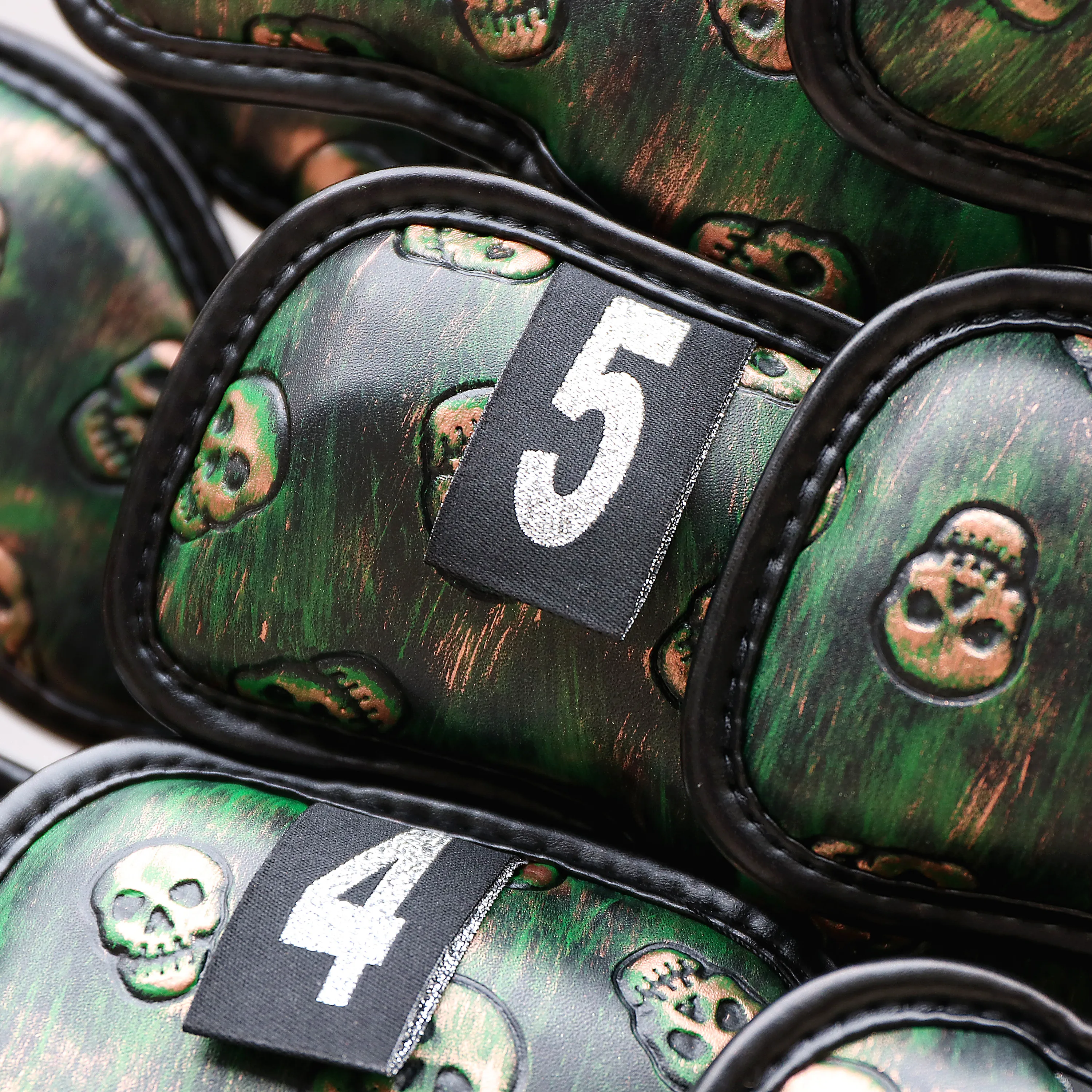 Чехол Champkey Monster Skull Golf с железной головкой из 12 шт.(3~ 9, A, P, S, L, L)-черный зеленый цвет чехол для головы Golf Iron