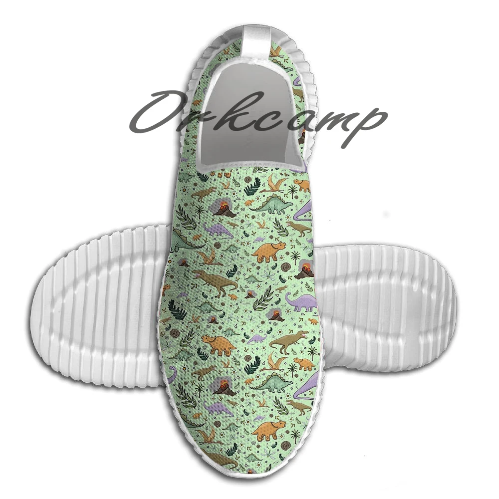 

Dinosaurs in Green Light Weight fashion Sports Running Shoes Walking Shoes Summer Comfortable Yuga shoes