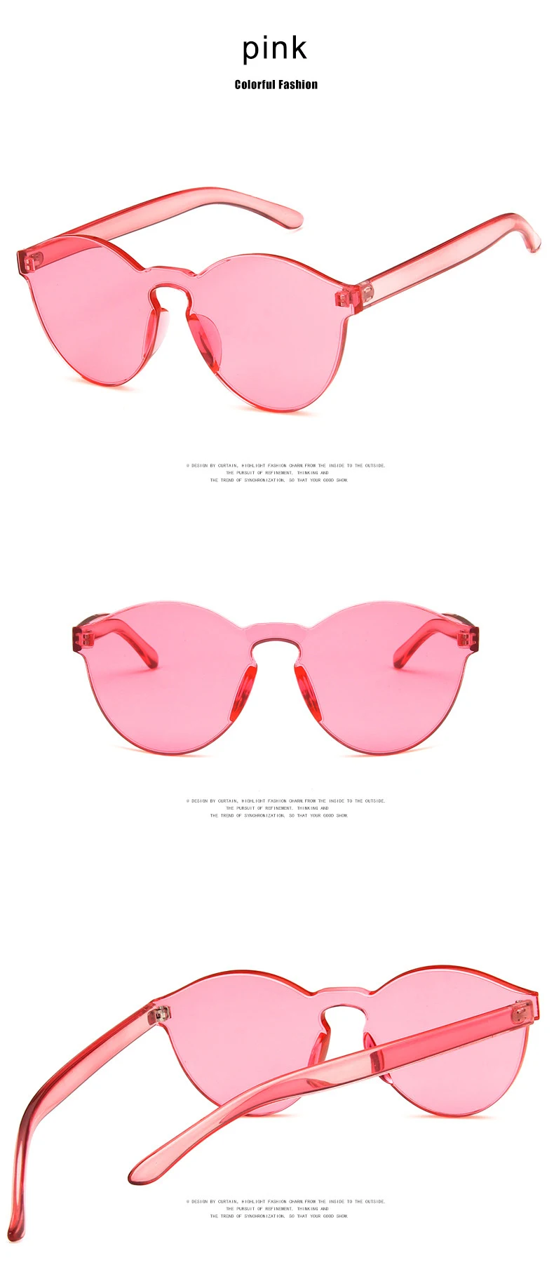 2019 New Trend Ladies Sunglasses Transparent Frameless Sunglasses Fashion Personality Sunglasses UV400