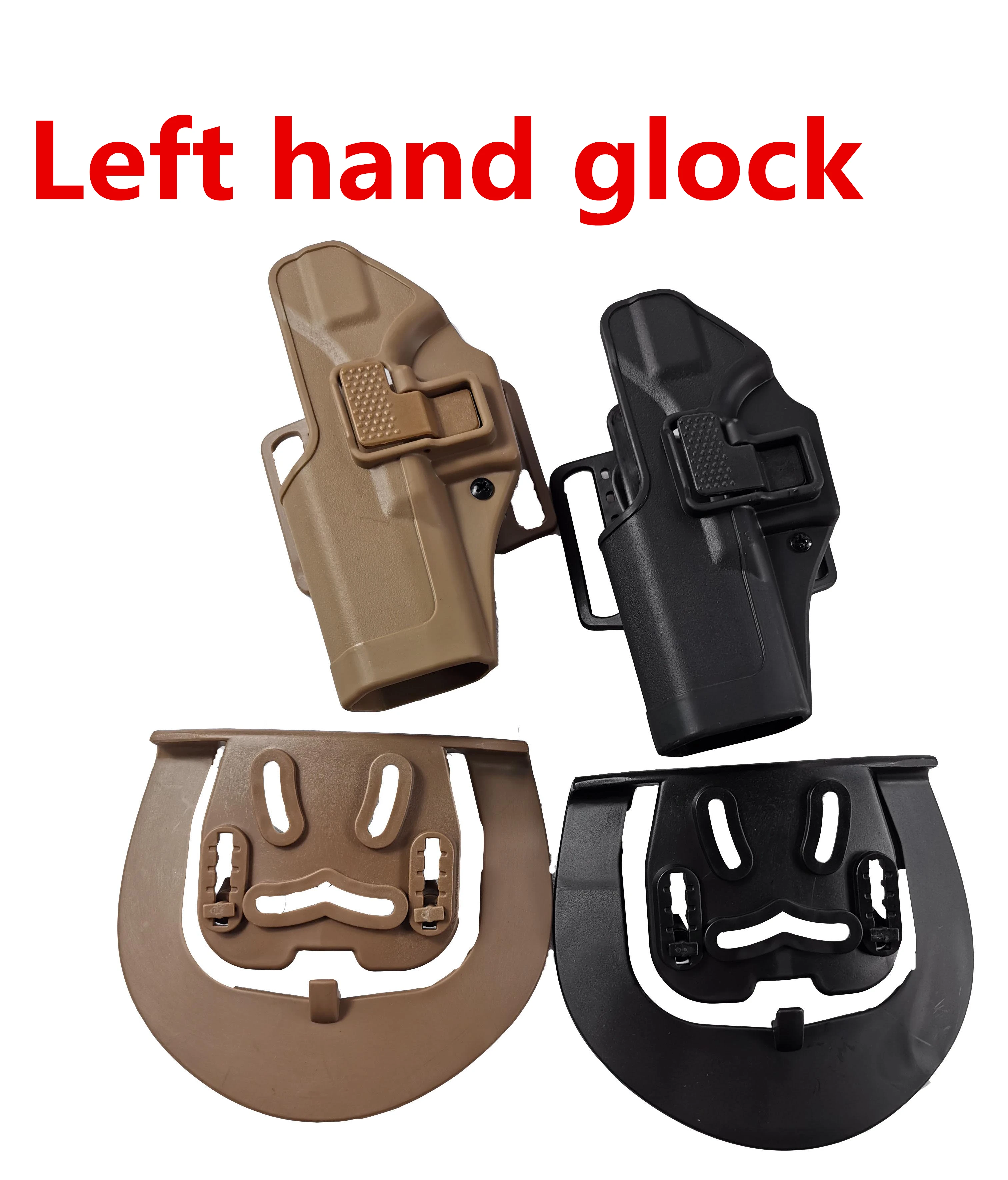 

Tactical Belt Military Glock Holster Tactical glcok left Hand Belt Gun Holster for Glock 17 19 22 23 31 32 Black Tan