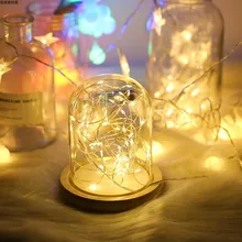 Tira de luces LED para fotografía, botella de cristal con luz nocturna para guirnalda de hadas, boda, fiesta de Navidad, dormitorio, decoración de fotos