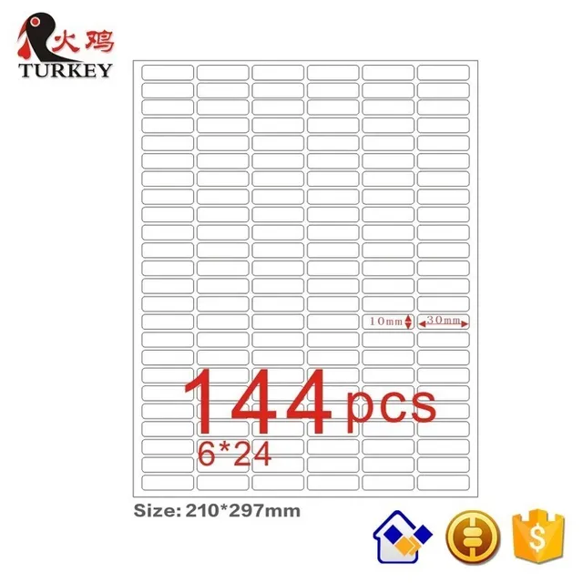 Gl 47 50 Sheets 7200 Stickers A4 Sheet Matt Self Adhesive Sticker Gl 47 50 Sheets 7200 Stickers A4 Sheet Matt Self Adhesive Sticker Paper 30x10mm Round Corner 144stks Blank Address Label