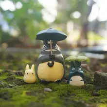 3 шт. Сказочный Сад, миниатюра набор из 3 Тоторо, фигурки Ghibli мини Садовые принадлежности Террариум DIY аксессуары