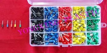 

850PCS/set insulated cord end terminal block kits E7510 E2510 E4009 3 size 5 color suit cable 0.75-4.0mm2