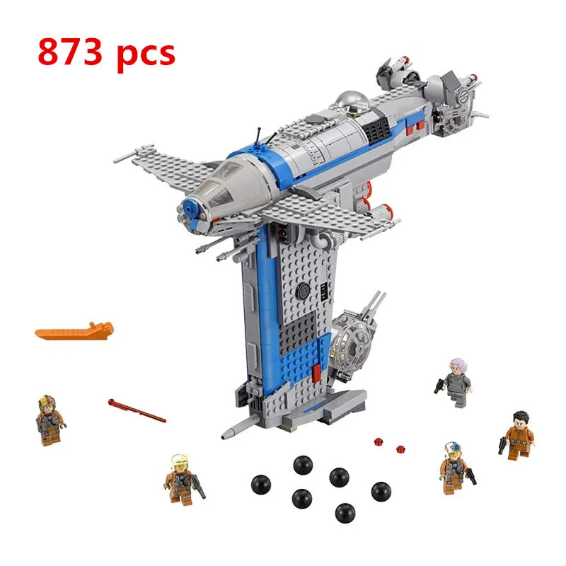 

2018 New Lepin 05129 Resistance Bomber Blocks 873Pcs Bricks Compatible With Legoing Star Wars Starwars Technic Figures Building