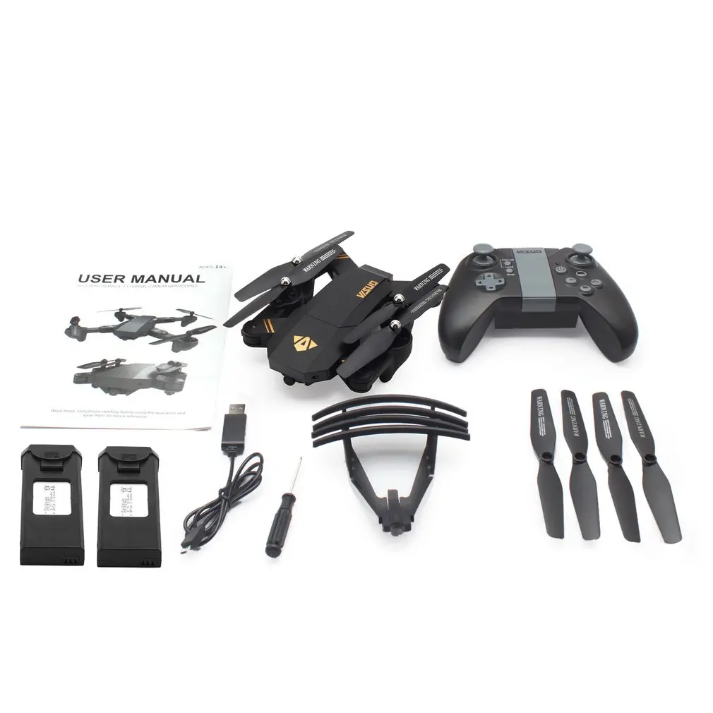 

VISUO XS809HW 2.4G Foldable FPV Selfie Drone RC Quadcopter with 720P Wide Angle Camera Altitude Hold Headless Mode