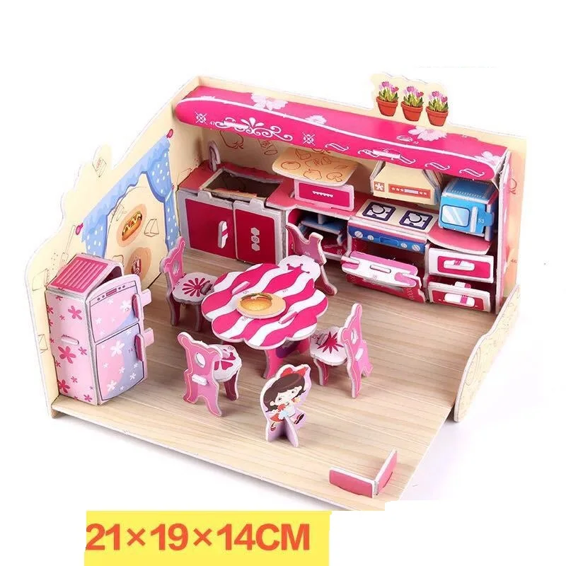 Похожие Кухня Спальня Гостиная Ванная комната головоломки 3d развивающие Интересные детские игрушки для детей развива