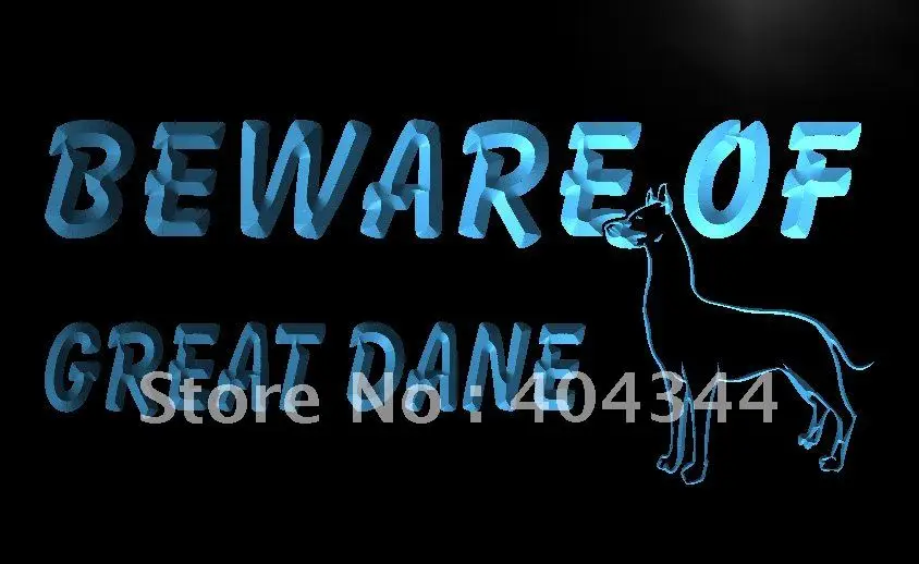 

LB842- Beware of Great Dane Dog Pet LED Neon Light Sign