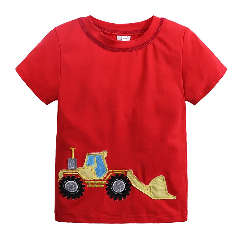 Новые летние детские футболки для новорожденных, одежда для мальчиков, брендовые Детские футболки с мультяшным автомобилем, футболка для маленьких мальчиков