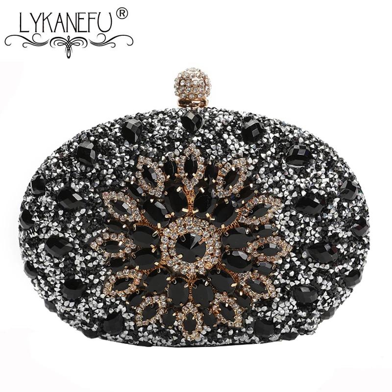 LYKANEFU Luxury Banquet Party Evening Bag Diamonds Women Bag Day