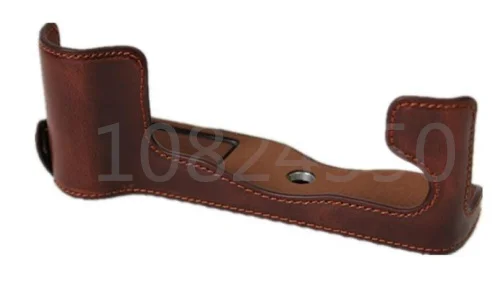 PU Half Body coffee Чехол из натуральной воловьей кожи для камеры с половинным корпусом, чехол для Fujiflm Fuji X-T3 X-T2 из искусственной кожи, комплект с батарейным отсеком - Цвет: PU Half Body coffee
