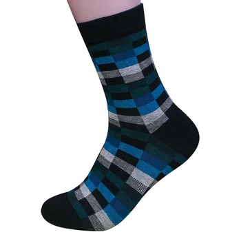

High Quality Breathable Cotton Plaid Design Socks Fashion Warm Classic Socks