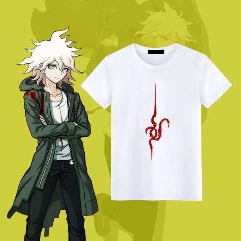 Danganronpa Komaeda Nagito футболка Косплей Костюм Dangan Ronpa Monokuma белая футболка с короткими рукавами Повседневная футболка