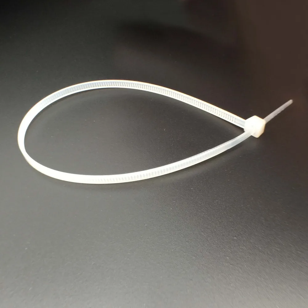 100 шт черная белая Самостоятельная кабельная стяжка нейлон застегнуть зипкорд обертывание ремень пластиковые кабельные стяжки 2x200 мм