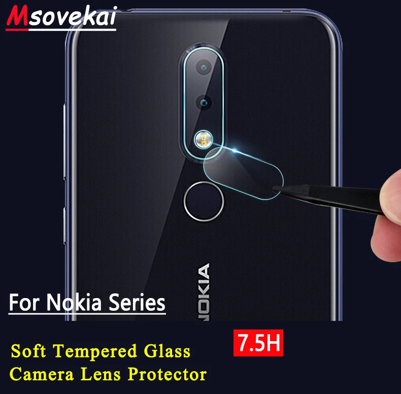 Back Camera Lens Tempered Glass For Nokia 8.1 X7 X5 X6 7 Plus 6 8 Sirocco 5.1 6.1 2018 Clear Screen Protector Film | Мобильные