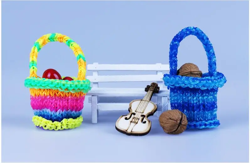 Радужное плетение Красочный Световой резинкой набор поделка детский toy loom браслет набор