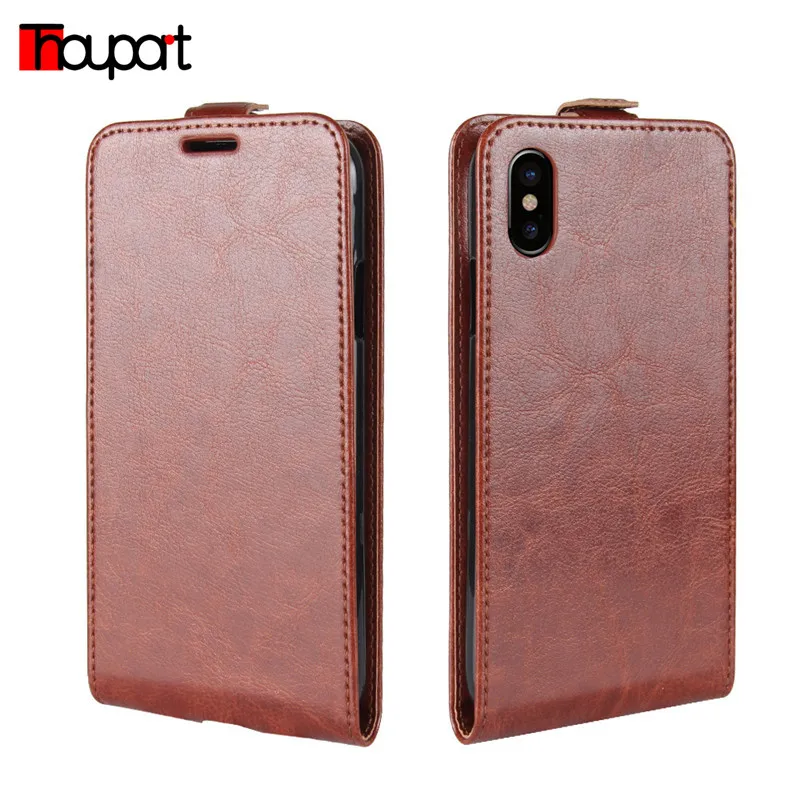 Vertical Flip Case For Apple iPhone 8 7 6 Plus Cover Leather Cases